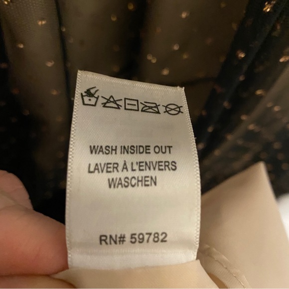 Hailey Logan Cream & Black Lace Gown - Picture 9 of 10